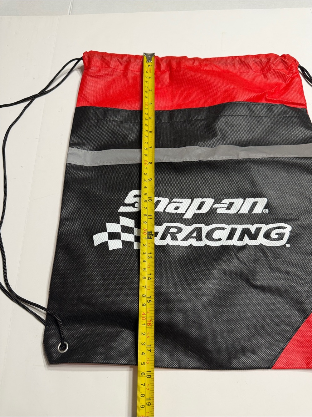 Snap-on Racing Drawstring Backpack - Black & Red - Picture 6 of 9